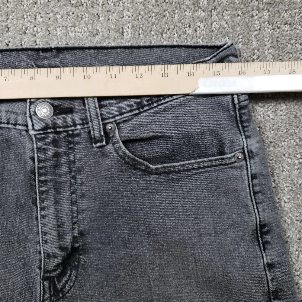 Levi's Jeans Mens 32x32 Gray 505 Regular Straight Faded Black Denim Distressed